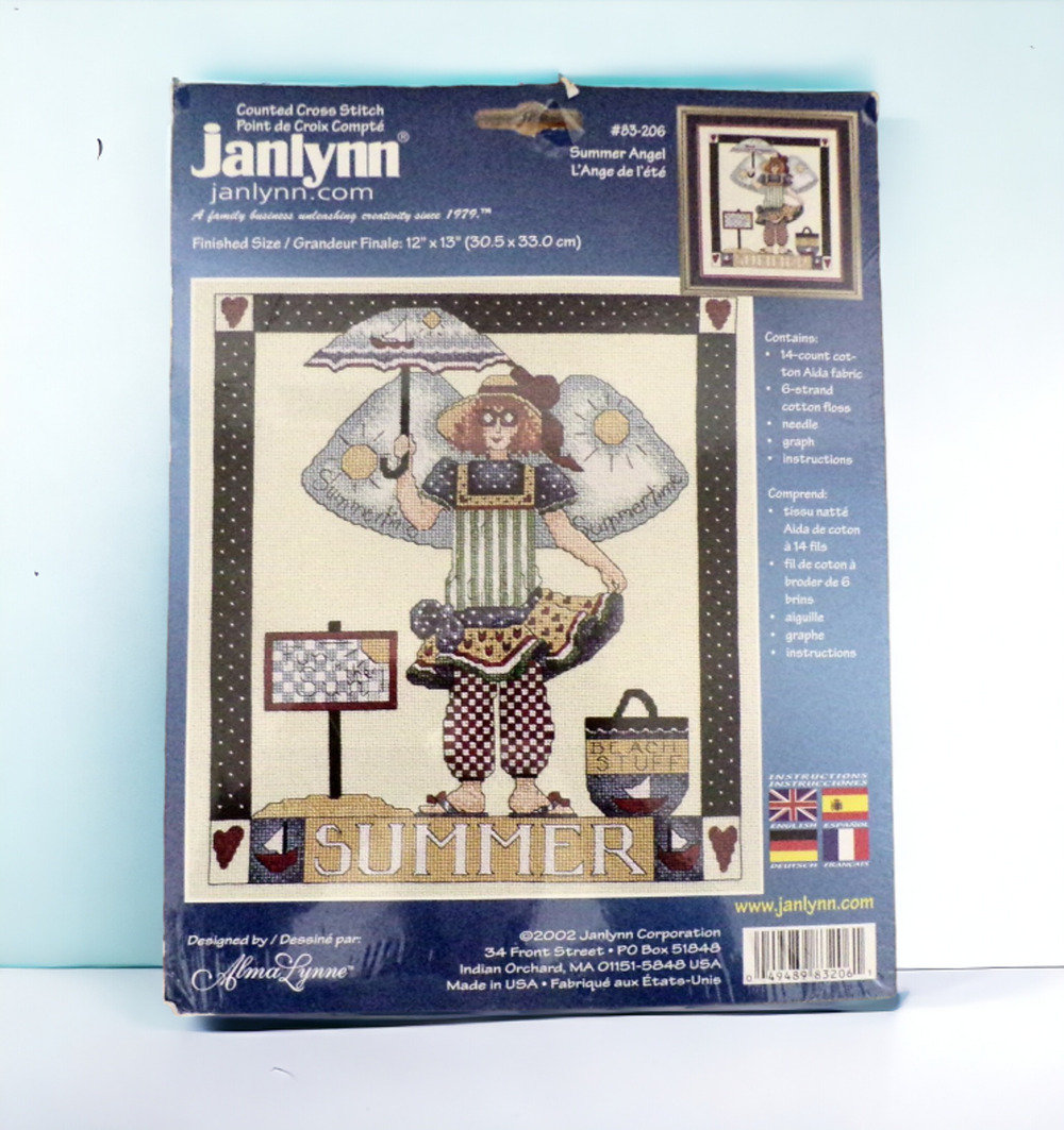 Vintage 2002 Cross Stitch Kit Sealed "Summer Angel" #83-206 Janlynn